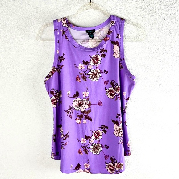 Rue21 Tops - RUE21 | 🌸💜 Floral Print Soft Stretchy Tank Top